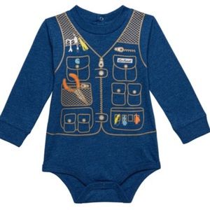Blue carhartt fishing tackle onsie
